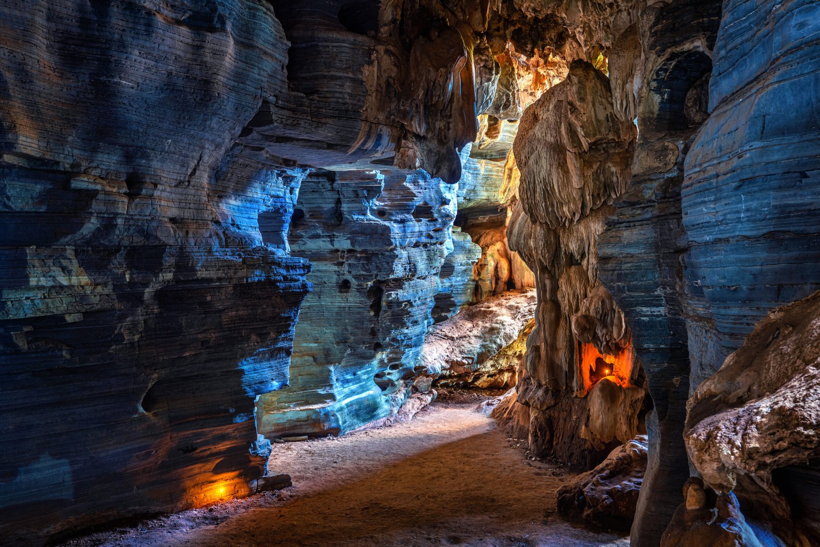 Blue cave in tak province, Thailand.